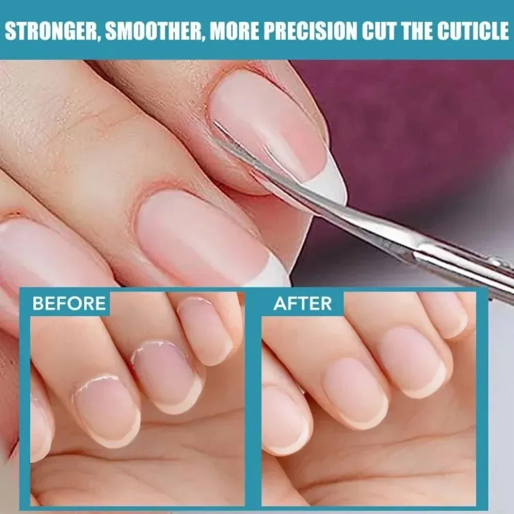 Stainless Steel Cuticle Scissors Dead Skin Remover Nails Art Clippers Qme