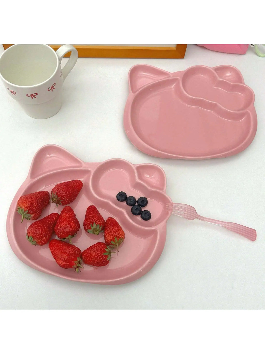 Cat Cute Cartoon Ceramic Creative Divided Tableware High-value Qme