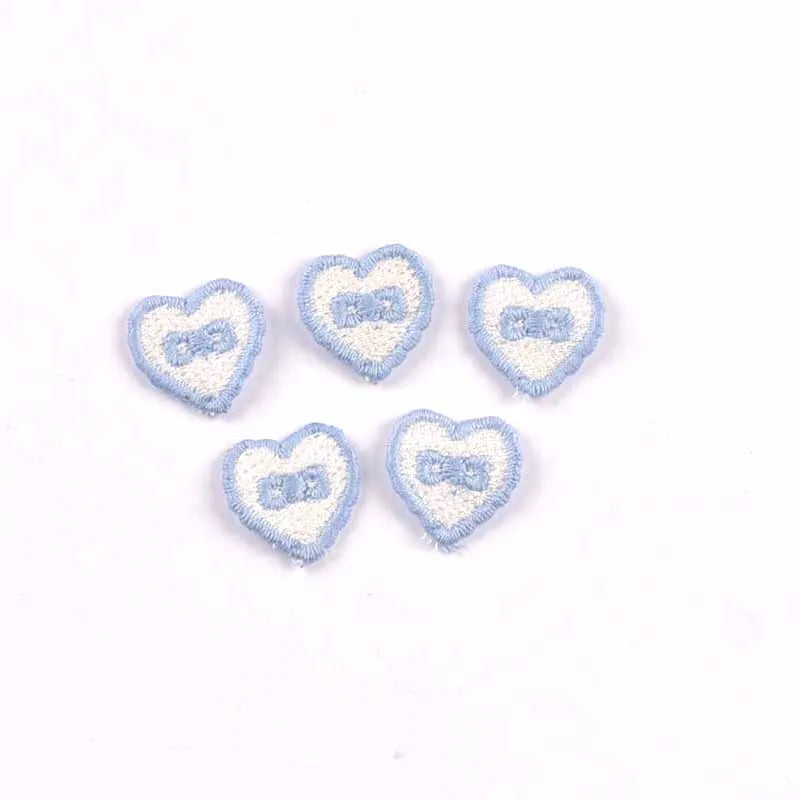 30pcs 20x20mm Heart Bow Embroidered Appliques,Sewing Decoration for DIY Clothes/Hair Accessories No Glue cp4303 Qme 20x20mm-1