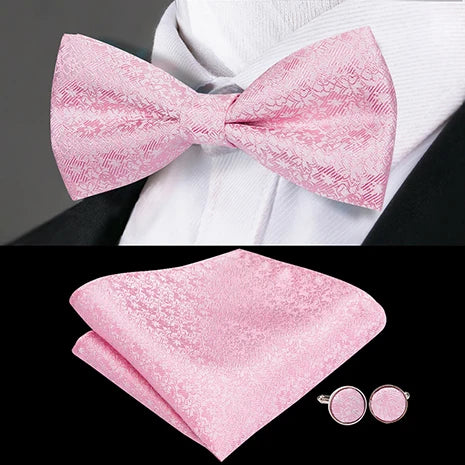 Hi-tie Classic Bow Ties Men Silk Butterfly Pre-tied Male Bowtie