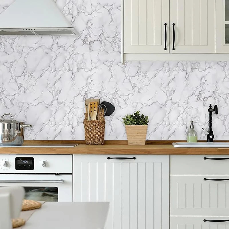 Kitchen Cabinets Wallpaper Peel Stick Vinyl Washable Oil Proof Qme