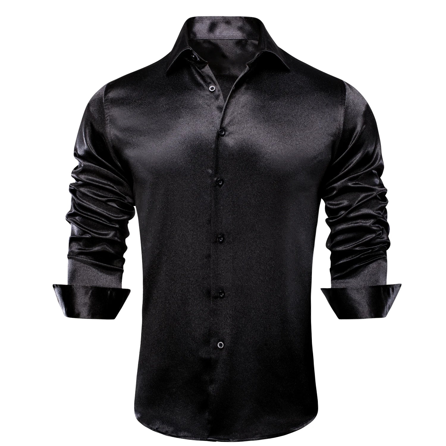Hi-Tie Jacquard Paisley Light Blue Mens Shirt Long Sleeve Lapel Shirt Blouse Outerwear Wedding Office Breathable Quality Qme