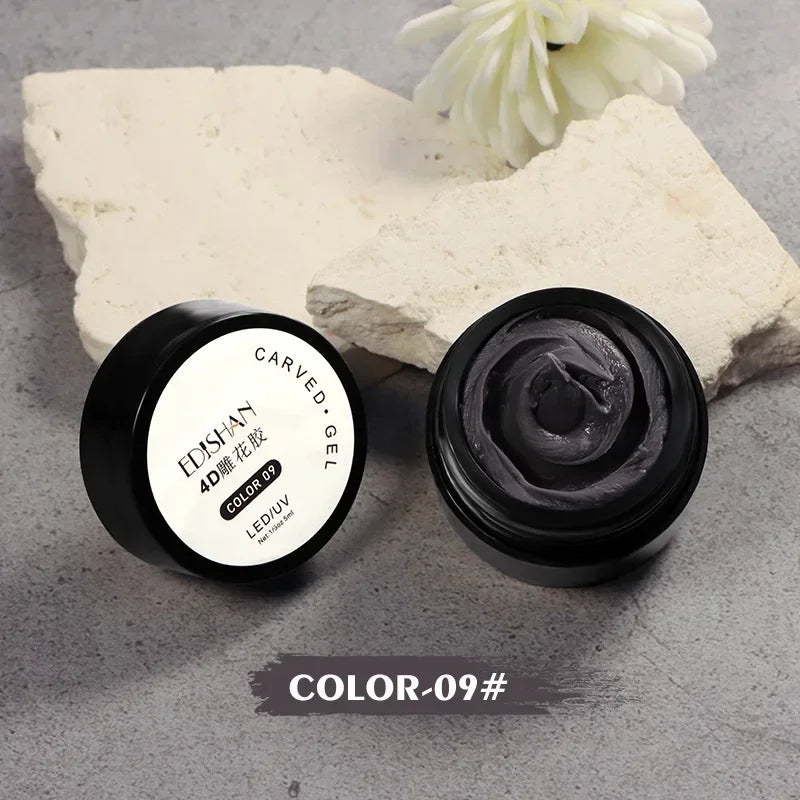 Nail Carving Glue Three-dimensional Shaping Relief Glue Phototherapy Nail Polish Glue Uv Modeling Clay Nail Art Tools Qme 09