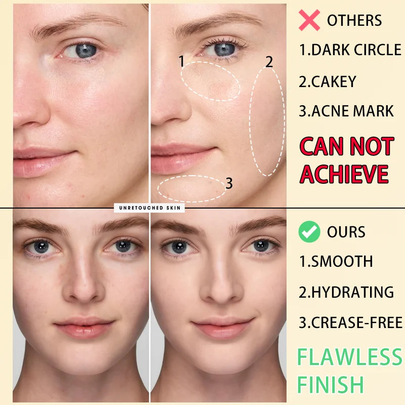 Multi-Use Concealer Cream,Waterproof, Moisturizing,Under Eye Corrector Cream, Full Coverage Blemishes, Acne Scars, Dark Circles Qme