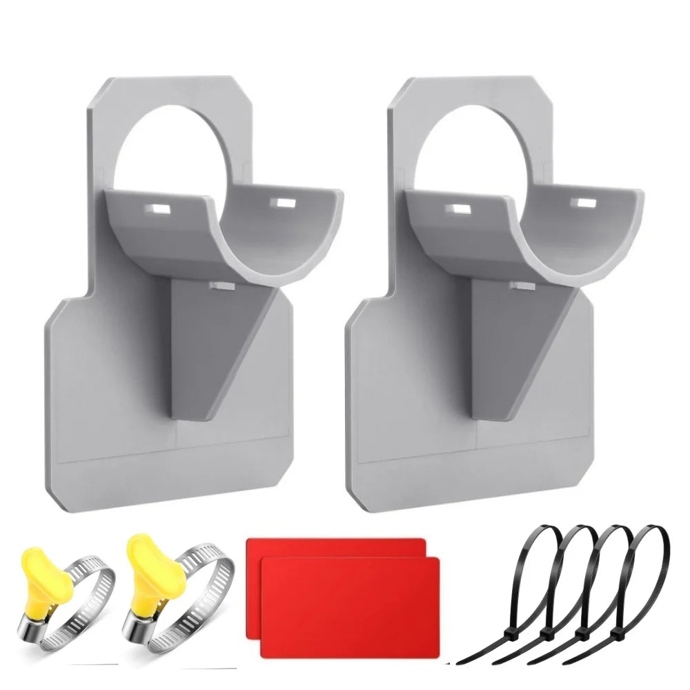 Swimming Pool Pipe Holder 30-37mm Water Pipe Drainage Pipe Mount Supports for Preventing Pipes Sagging Swimming Pool Accessories Qme 2 Set Grey-B