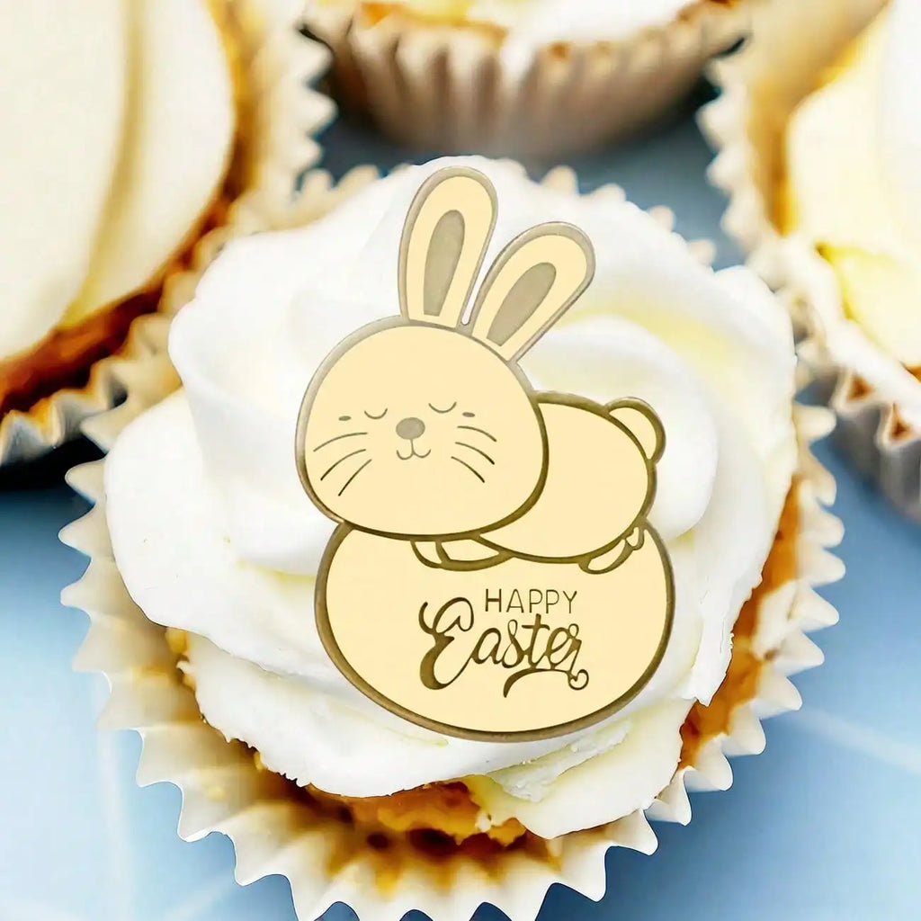 1PCBunny Easter Egg Happy Cupcake Topper Decor Party DIY Cake Dessert Qme A