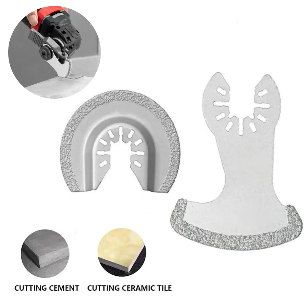 1 Set Multi-functional Oscillating Saw Blades Ceramic Tile Cement Wall Slotting Polishing Saw Blade Dremel Accessories Multitool Qme