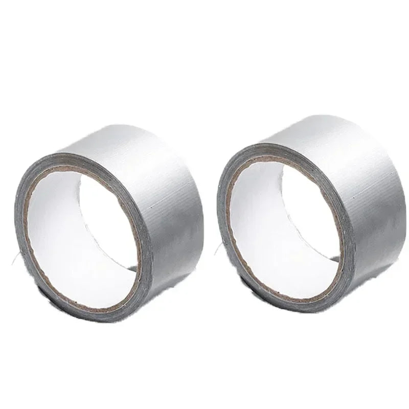 10m Thick Industrial Tape (Silver-Gray) - Single-Sided, Waterproof/Windproof, Wear-Resistant for Repair & Bundle Tasks Qme 2pc 10M 60mm