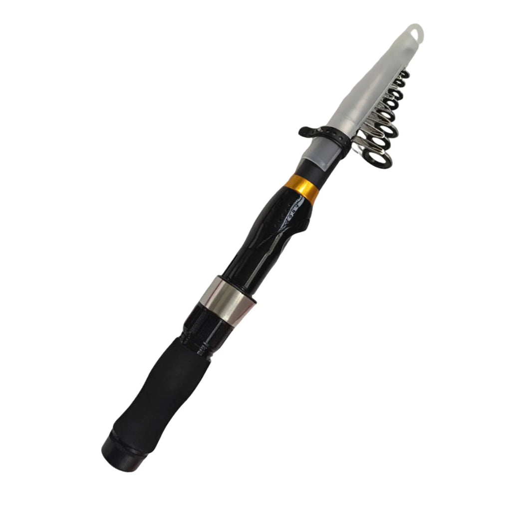 Portable Collapsible Fishing Pole Lightweight and Compact Design Portable Angling Pole Super Short for Saltwater and Freshwater Qme 2.1M