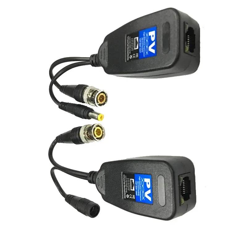 For 2MP 3MP 4MP ESCAM 205PV 200M Range For HD CVI/AHD/TVI Twisted BNC CCTV Passive Transceivers Cat5 CCTV UTP Video Balun IPC Qme