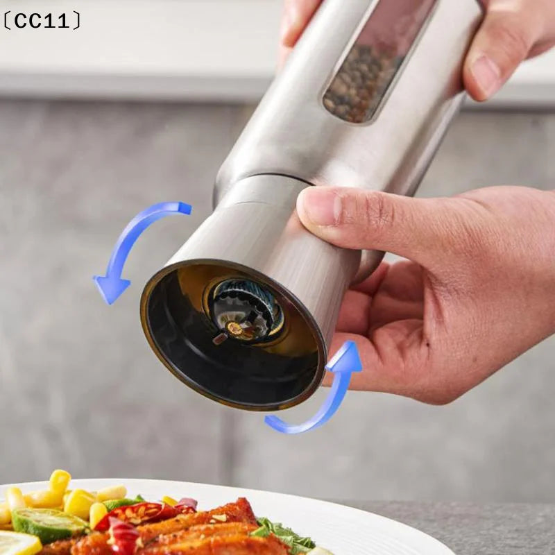 Stainless Steel Manual Salt Pepper Mill Adjustable Seasoning Bottle Qme