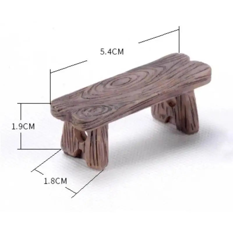 1 Mini Wooden Chair Pendant Moss Micro Landscape Couple Love Resin Qme L