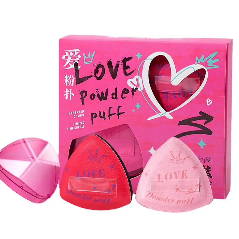 Dual-purpose Powder Puff Beauty Blender Sponge Triangle Makeup Face Qme 1 set