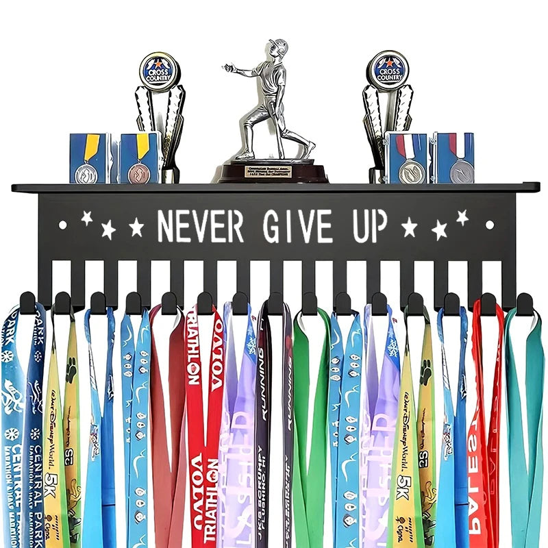 Metal Medal Hanger Holder Wall Mounted Large Capacity Award Race Qme