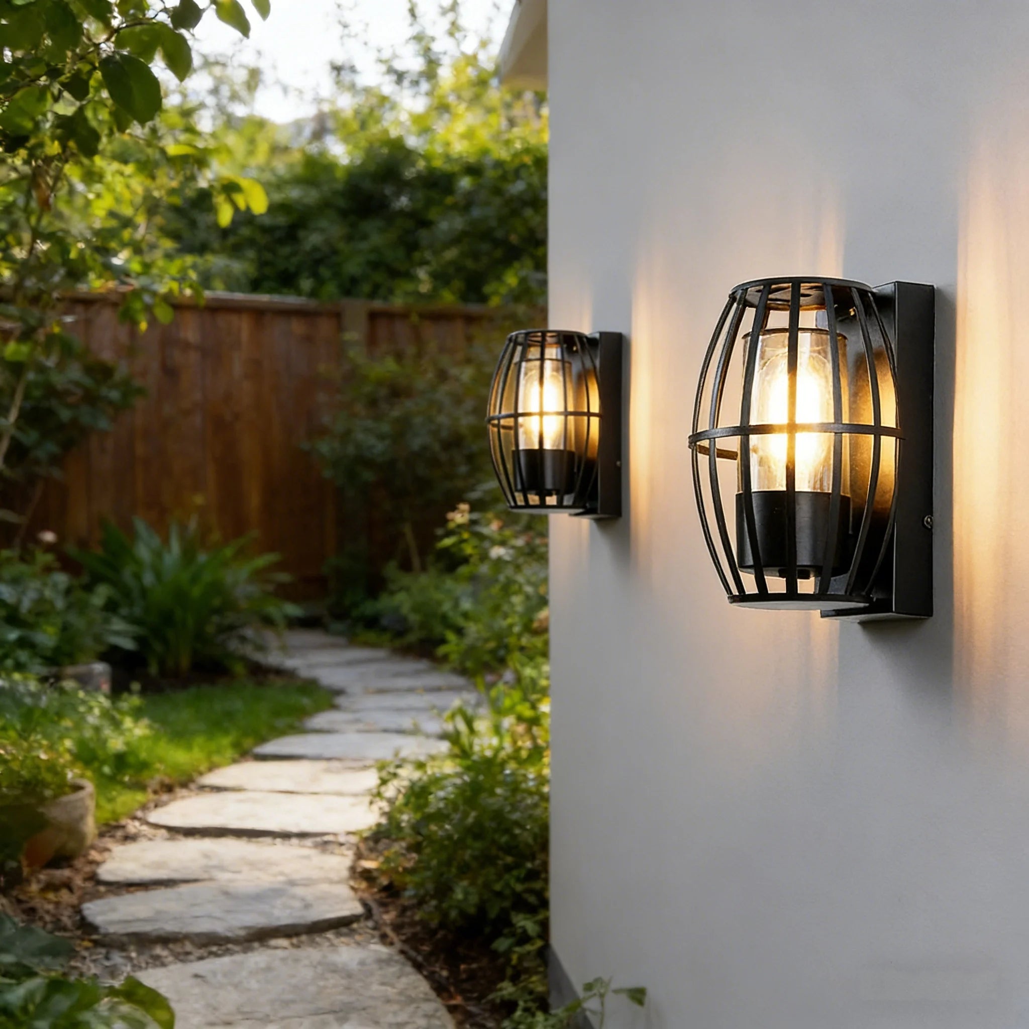 Outdoor LED Wall Light IP65 Waterproof With E27 Base Aluminum Wall Lamps Decoration Porch Garden Balcony Aisle Stair Wall Lights Qme