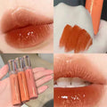 2024 New 6 Color Mirror Dyeing Lip Gloss Moisturizer Liquid Lipstick Waterproof Long Lasting Red Lip Tint Korean Makeup Cosmetic Qme 08