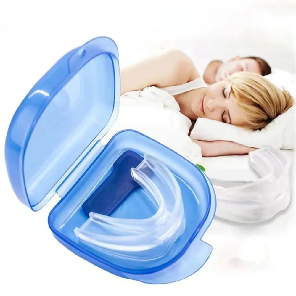 Sleep Aid Anti-Grinding Mouth Guard Stop Snoring Bruxism Protection Dental Tray Comfortable Night Use Oral Care Sleeping Device Qme