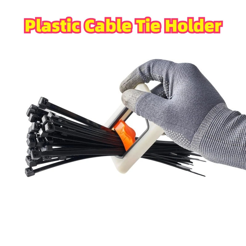 New Cable Tie Organizer Portable Glow Fluorescent Storage Reusable Storage Cable Tie Holder Cable Ties Storage Tool Qme