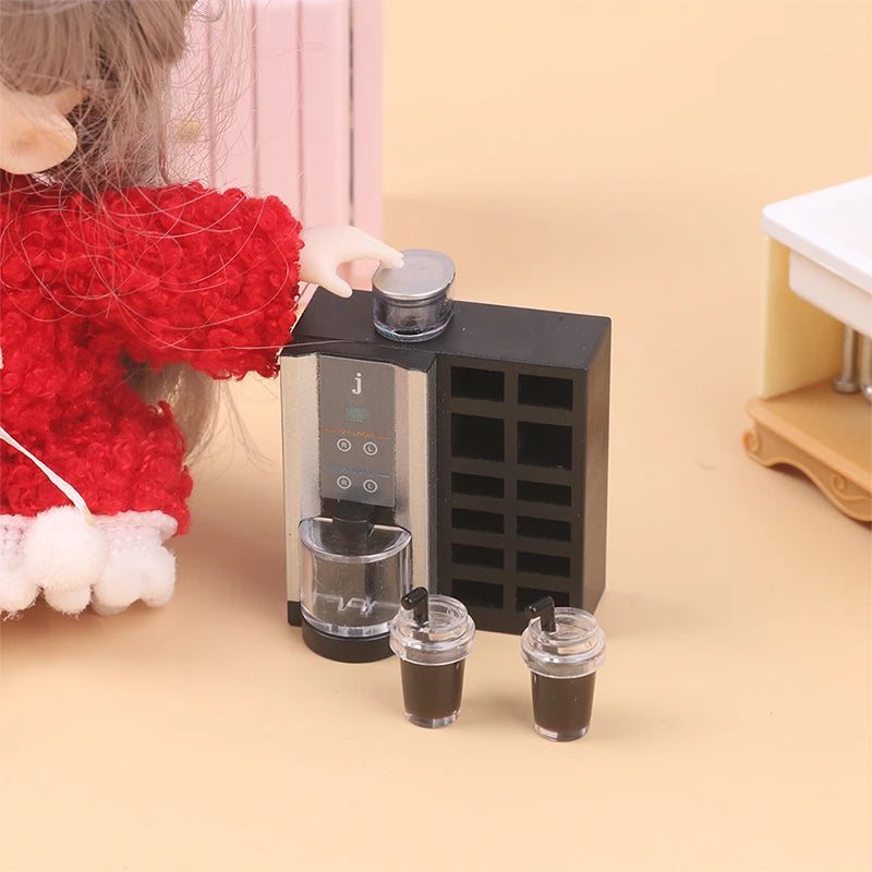 Photography Scene Props Doll House Decoration Mini Coffee Machine Qme