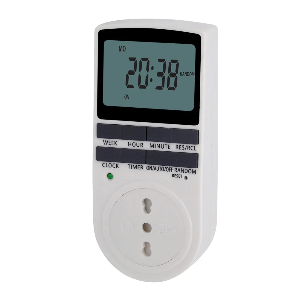 Digital Timer Switch Electronic 12 24 Hour Programmable Timing Socket Qme Italy