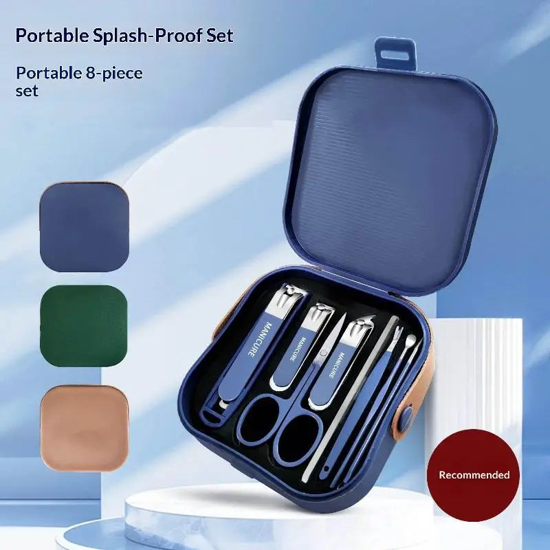 5 Lightweight Anti Splash Nail Clipper Handheld Scissors Storage Case Qme
