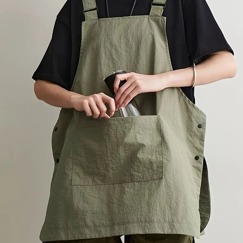 Waterproof Outdoor Barber, Coffee Shop, Catering Workwear Apron, Unisex Household Kitchen Workwear Qme