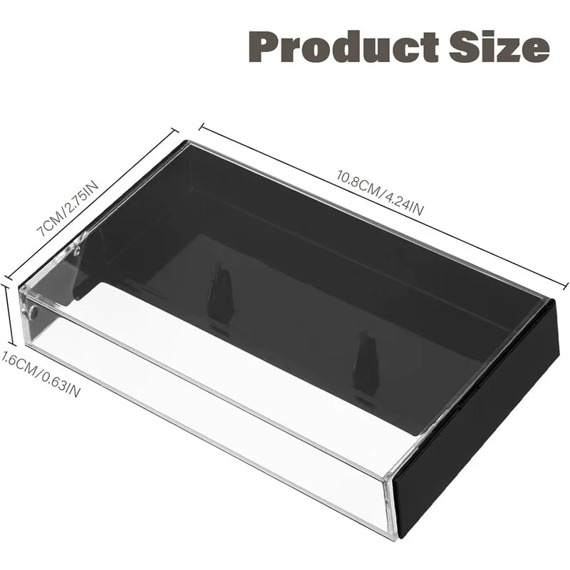Compact Vintage Cassette Tape Box Clear Plastic Storage Case Audio Qme