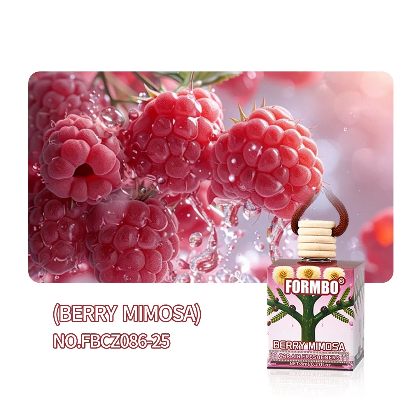 Car Perfume Fresh Flower Fragrance Lasting Charming Used Interior Qme 086 BERRY MIMOSA