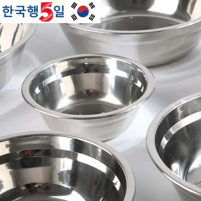 Stainless Steel Round Thicken Kitchen Cooking and Baking Kneading Bowl, Washing Fruit and Vegetable Bowl Qme