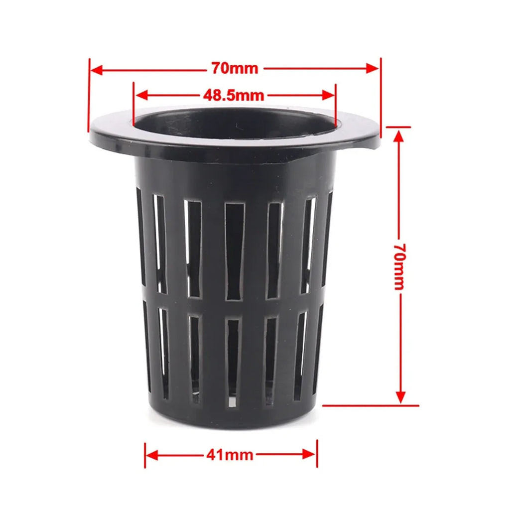 25PCS Hydroponic Pot Net Cup Hydroponic Soilless Mesh Net Basket Plant Veg Grow Nursery Cup Pot Garden Plant Basket Qme