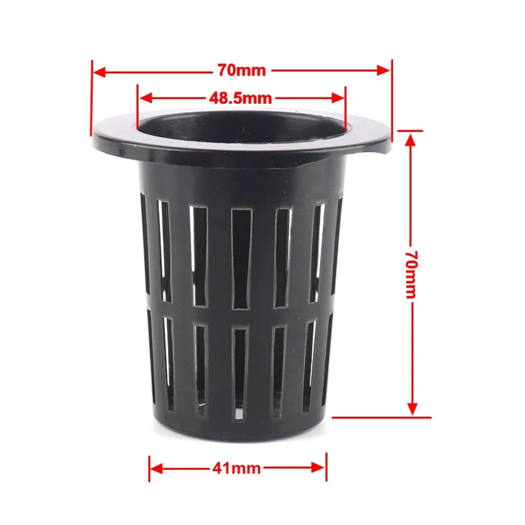 25PCS Hydroponic Pot Net Cup Hydroponic Soilless Mesh Net Basket Plant Veg Grow Nursery Cup Pot Garden Plant Basket Qme