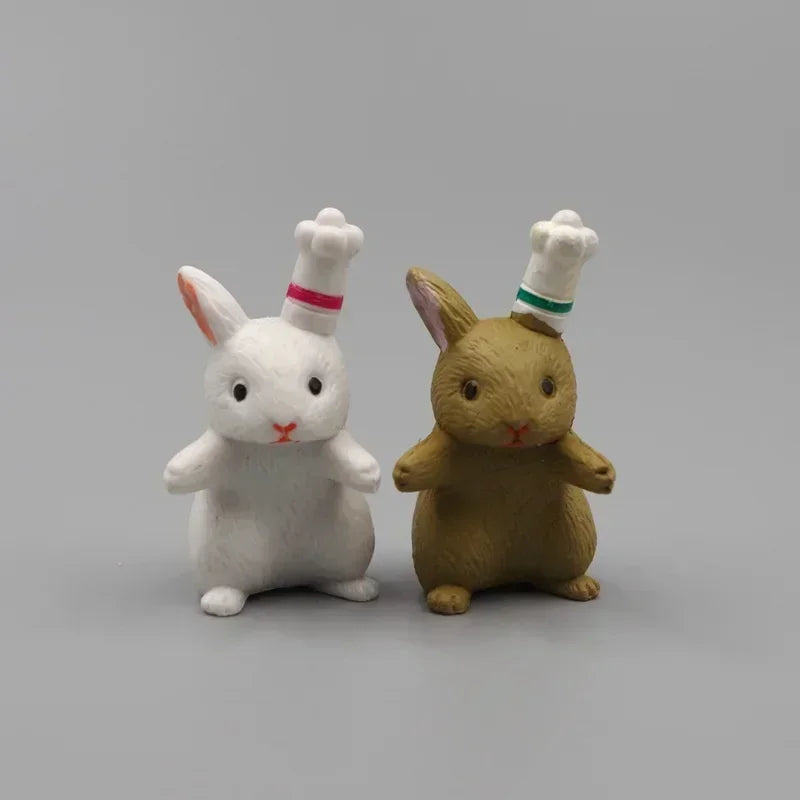 Desk Decoration Crafts Cute Mini Rabbit Miniature Hare Animal Qme