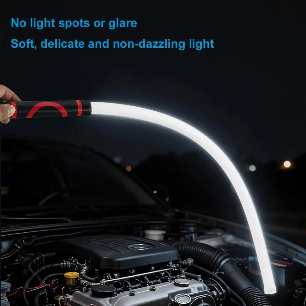 73cm Flexible LED Flashlight Stick Rechargeable Work Light Professional Mechanic Tool for Car Repair Engine Bay Inspection Lamp Qme