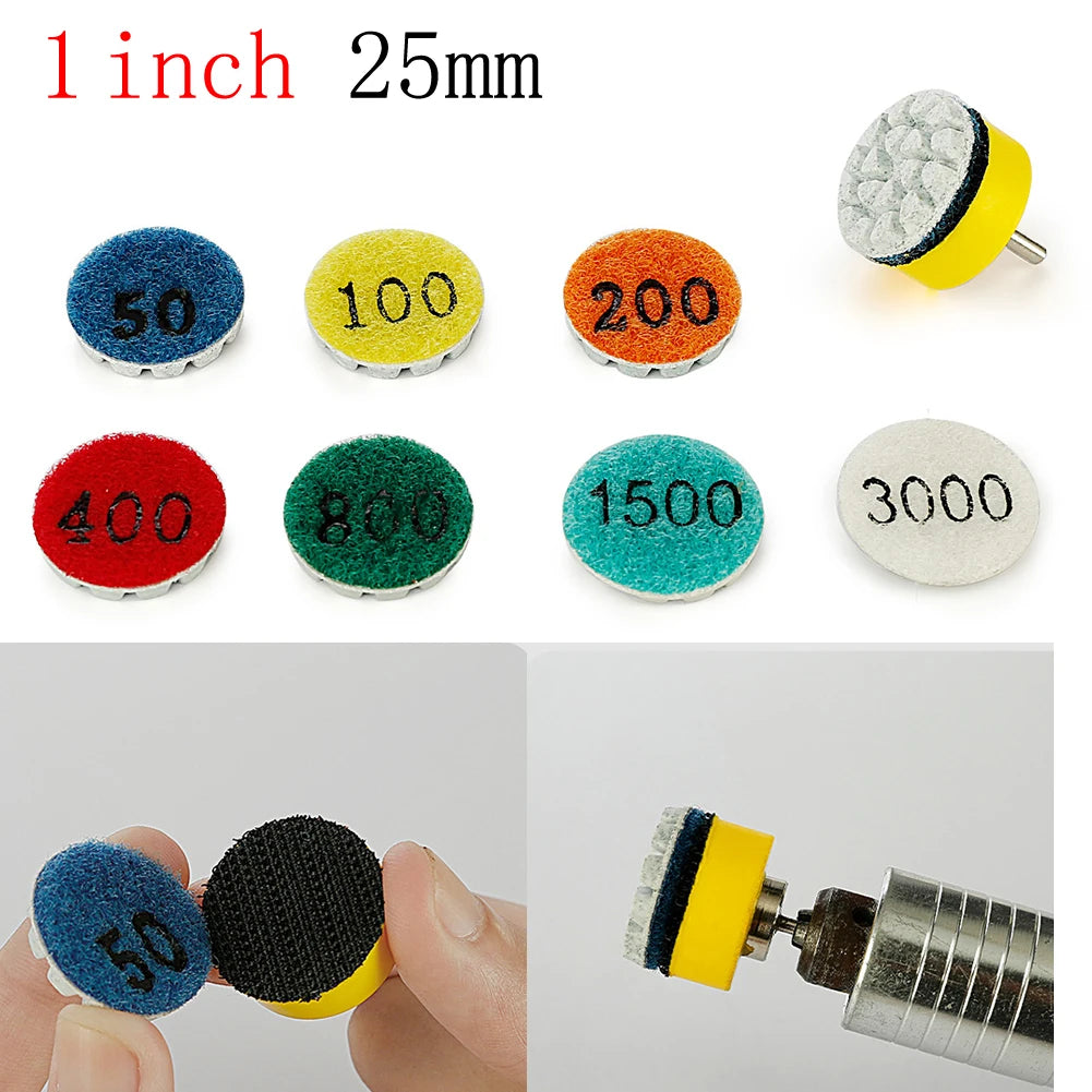1pcs 1 Inch Polishing Pad Wet Dry Buffer Grinding Disc For Marble Granite Concrete Power Tools Accessories Qme