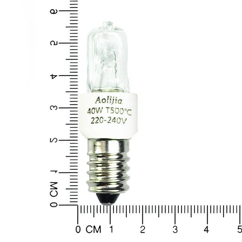 25W 40W E14 Oven Light Bulb 220-240V Safe Halogen Lamp Temperature Qme