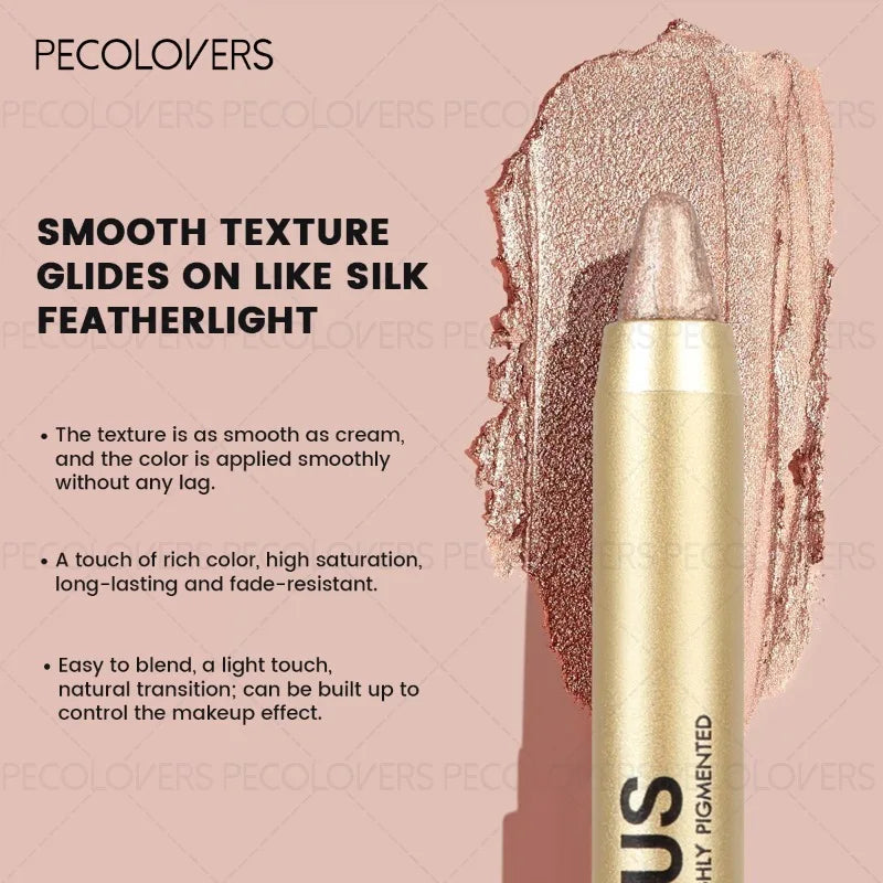Gold Tube Eye Shadow Pen, Multi-color Selection, Eye Highlights, Brightening Eyes, Waterproof and Sweatproof, Eye Cosmetics Qme