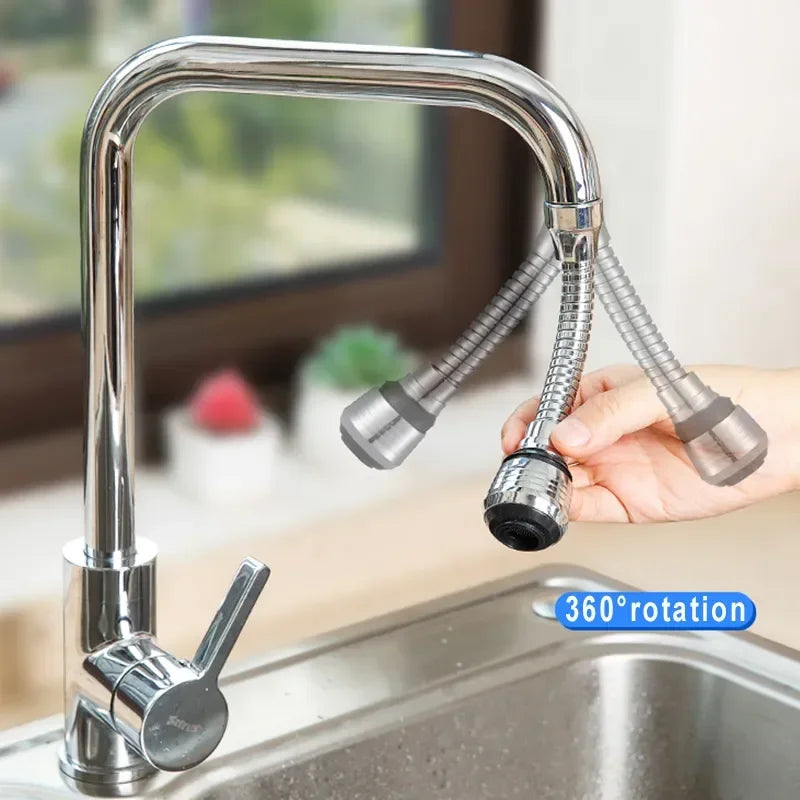 Kitchen Gadgets 2 Modes 360 Rotatable Bubbler High Pressure Faucet Extender Water Saving Bathroom Kitchen Accessories Supplies Qme