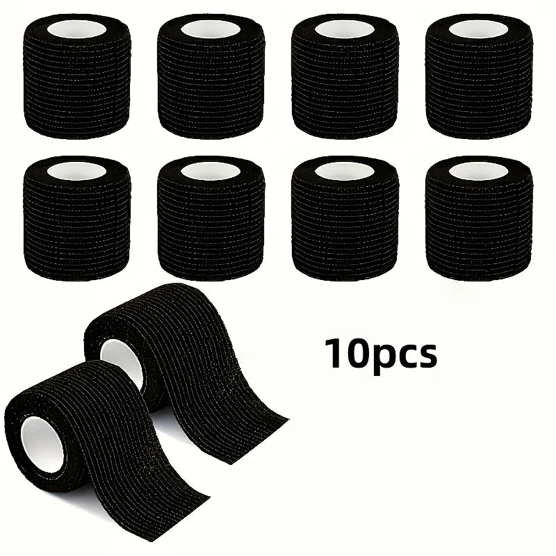 10pcs/Set Breathable Elastic Self-Adhesive Tape, 0.98 X 78.35inch, Suitable for Wrist, Ankle, Elbow, Knee, Human And Animal Use Qme 10pcs