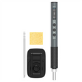 A02F-Portable Electric Soldering Iron Voltage Adjust Soldering Pen Easy To Manipulate Qme Black Gray