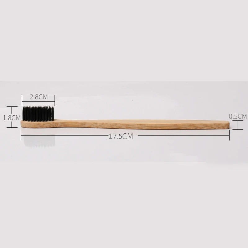 Colorful Natural Bamboo Toothbrush Soft Bristle Charcoal Teeth Whitening Manual Wooden Handle Toothbrushes Soft Dental Oral Care Qme