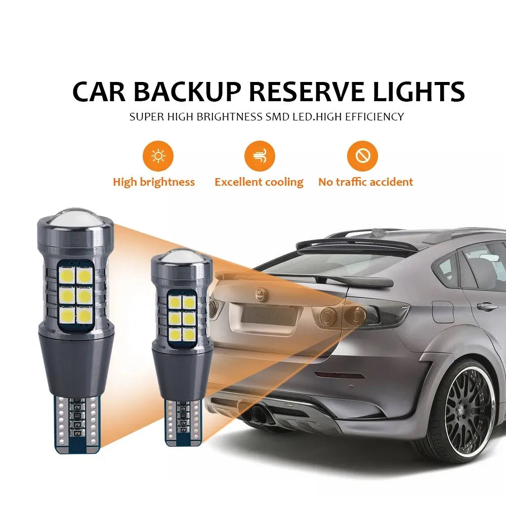 2pcs Super Bright W16W T15 921 LED Bulbs Canbus Car Light High Power 3030SMD No Error for Tail Signal Lamp Backup Reserve Lights Qme