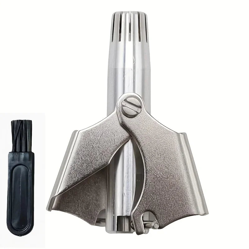 Nose Hair Trimmer Manual for Both Men And Women, Featuring a High-Quality Stainless Steel Design with a Small Round Head Qme