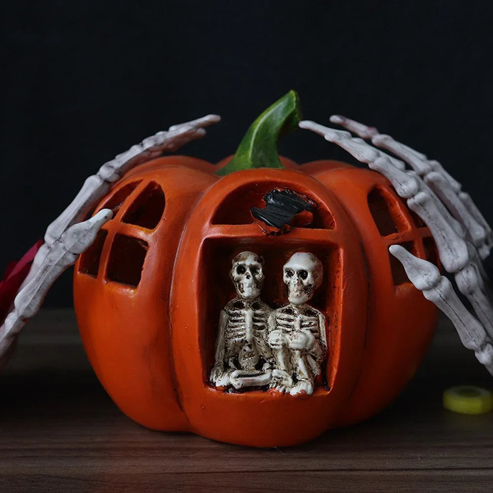 Realistic Fake Skeleton Hand Halloween Scary Skull Decors Zombie Party Haunted House Halloween Terror Plastic Decoration Props Qme