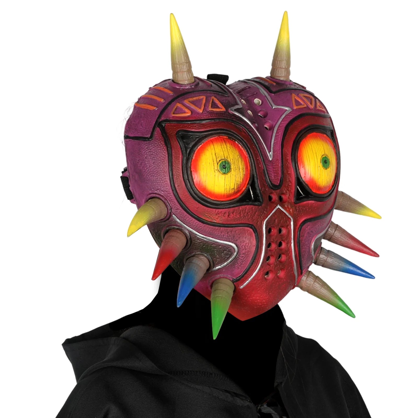 Majoras Mask Legend Funny Novelty Latex Mask Scary Realistic Face Mask Halloween Cosplay Costume Props Adults Qme