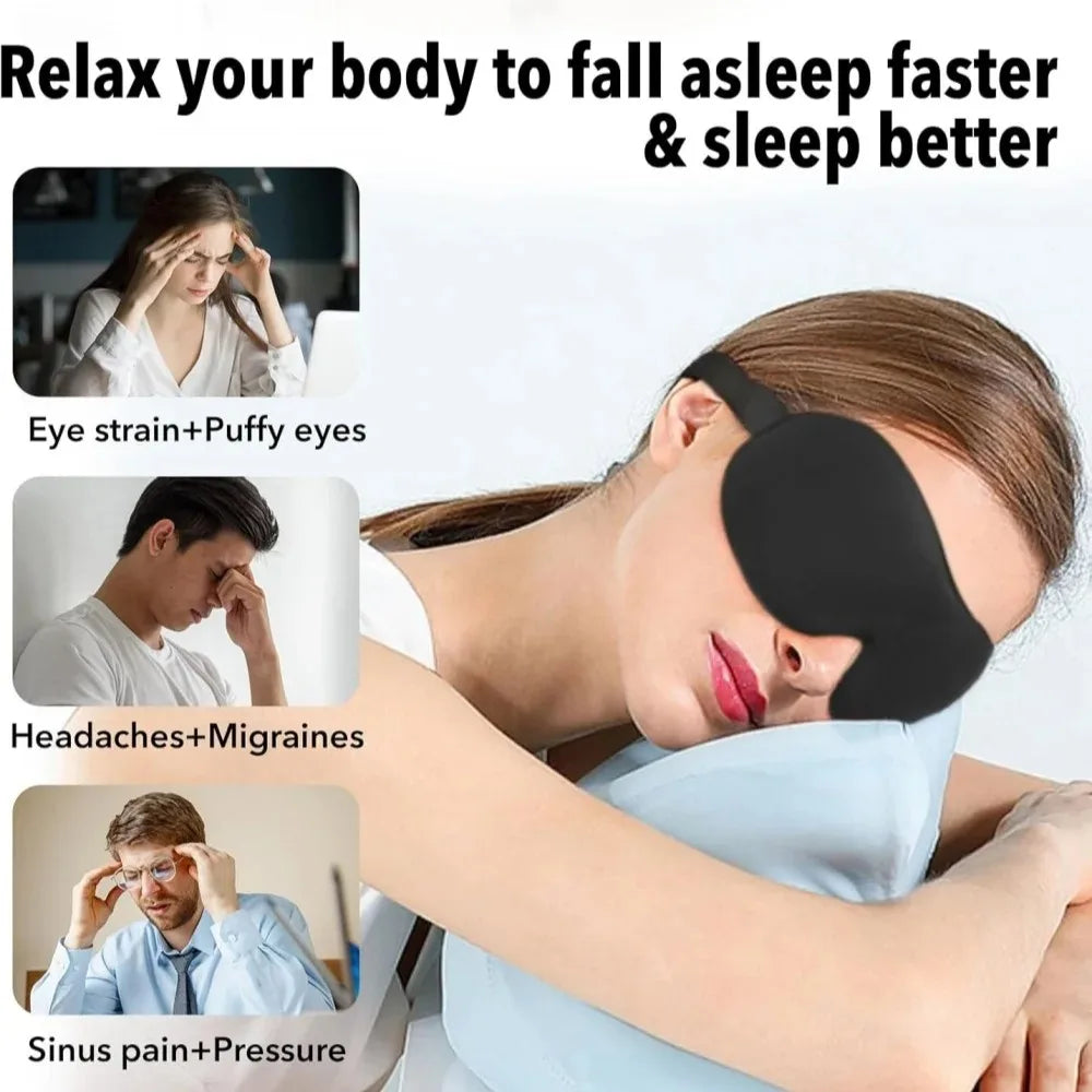3D Sleeping Eye Mask Shading Breathable Eye Cover Natural Sleeping Eye Mask Memory Foam Block Night Mask Blindfold for Sleep Qme