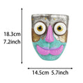 Abstract Face Planter Resin Wall Bonsai Holder Whimsical Face Plant Pots Indoor For Fence Terrace Indoor Outdoor Home Garden Qme China Mainland as shown