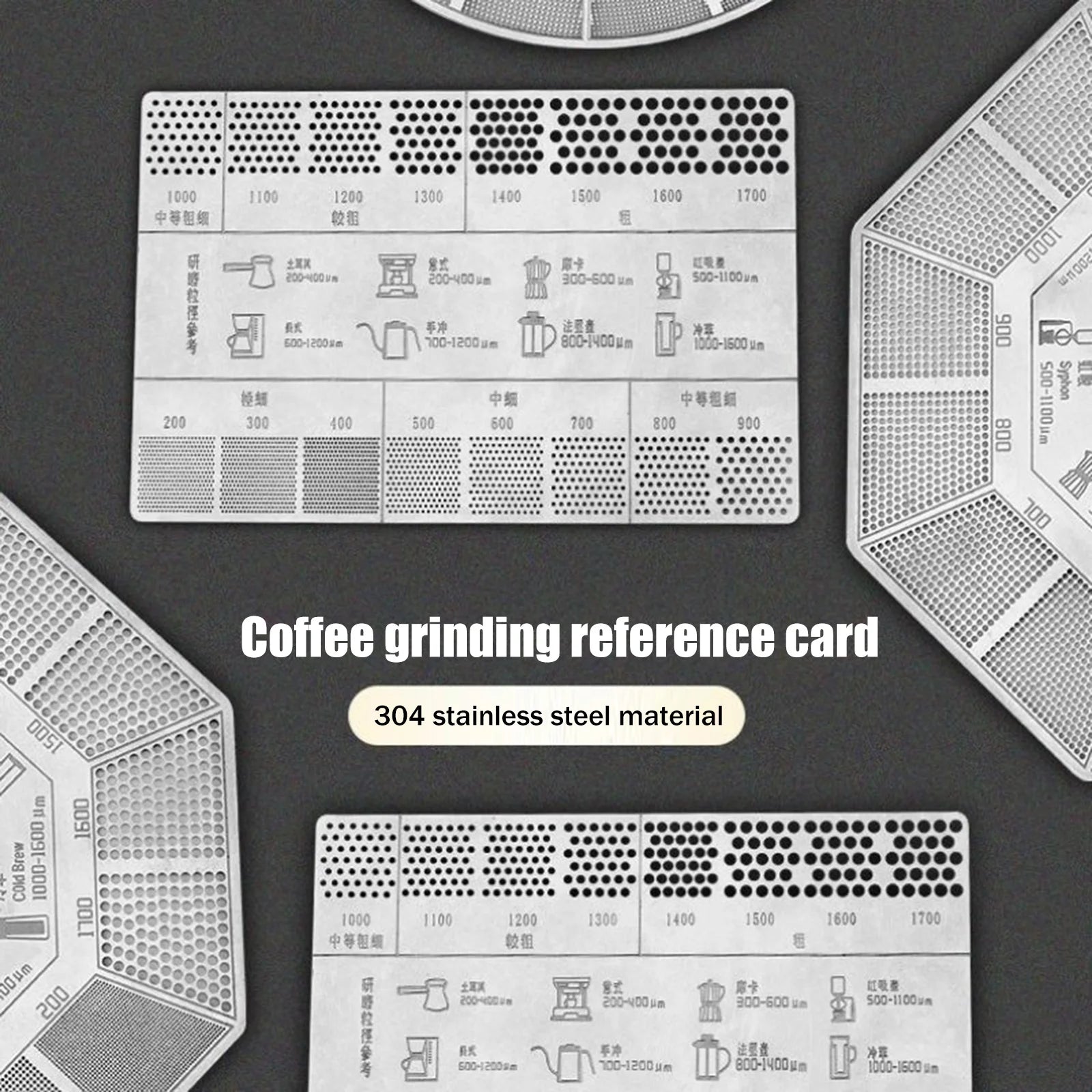 Grinding Thickness Reference Comparison Card Grinder Powder Scale Qme