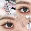 2-in-1 Eyeliner Pencil with Brush, Ultra Fine Tip Gel Eyeliner, Smudge-Proof Long Lasting, Black Brown Waterproof Natural Makeup Qme 03 dark brown