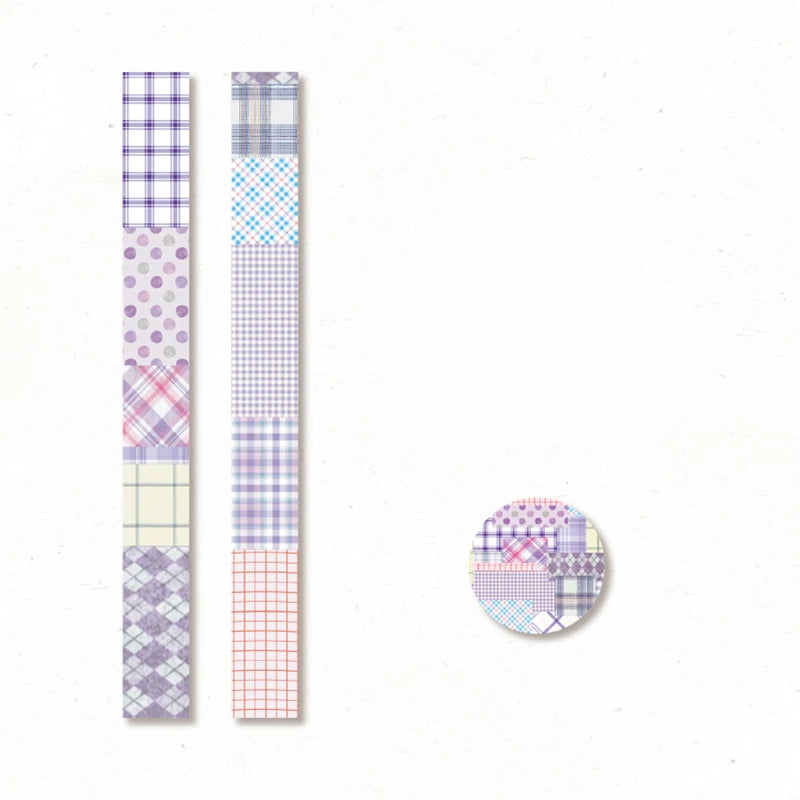 1 Roll Linen Plaid Theme Retro Washi Tape for DIY Journal, Photo Frame Collage Material, Scrapbook, Phone Case Decoration Qme 1