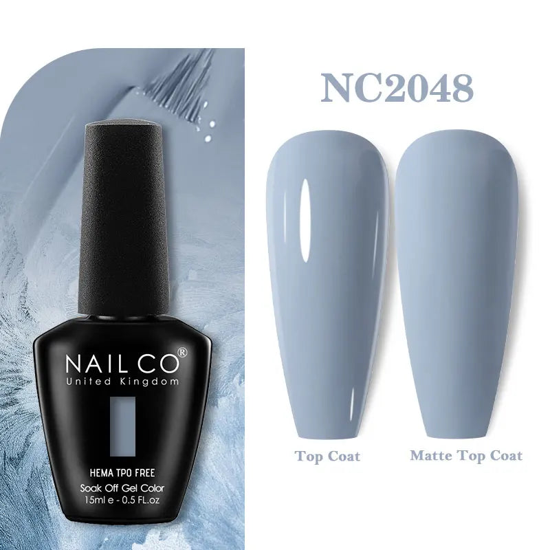 NAILCO Green Series Dark Gel Nail Polish Lasting Hybrid Base Matte